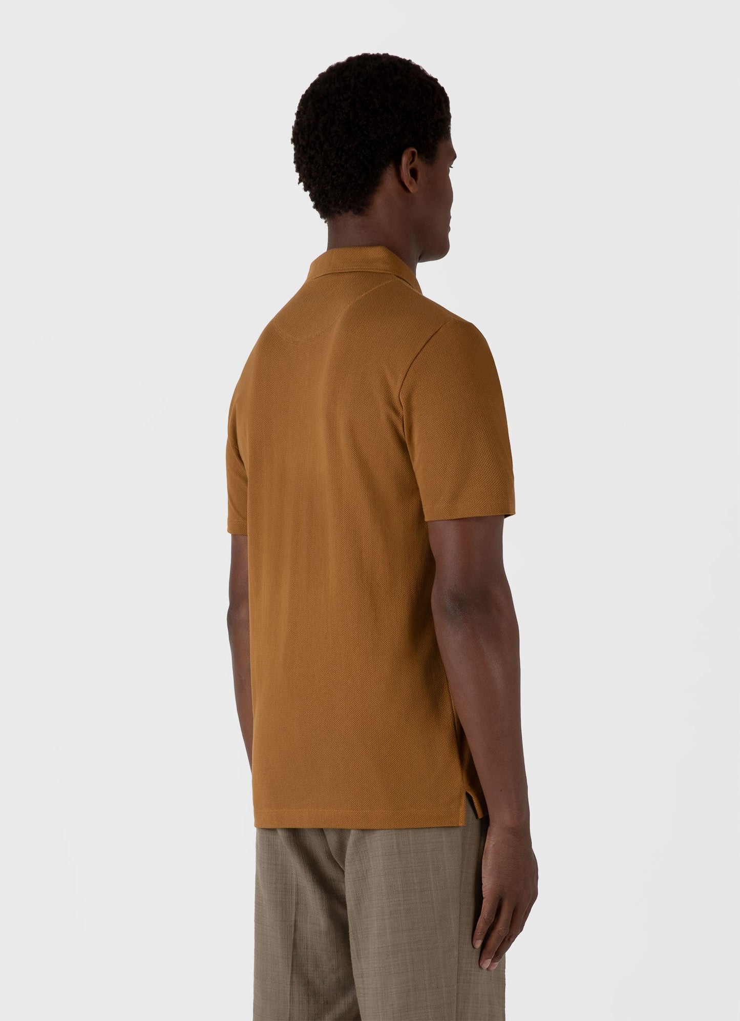 Mens Riviera Polo Shirt In Golden Brown Mpol1026 Brfo