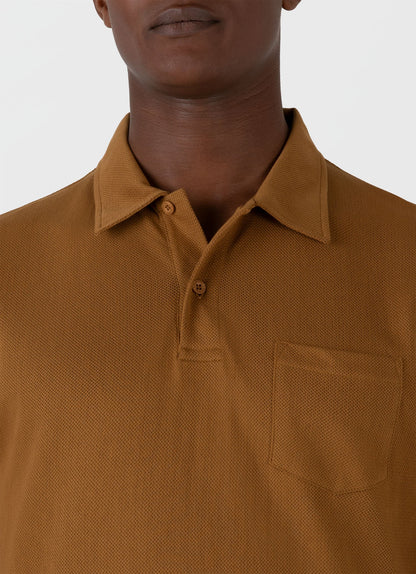 Mens Riviera Polo Shirt In Golden Brown Mpol1026 Brfo