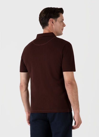 Mens Riviera Polo Shirt In Raisin Mpol1026 Brfq
