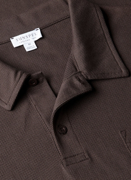 Mens Riviera Polo Shirt In Dark Chocolate Mpol1026 Brgs