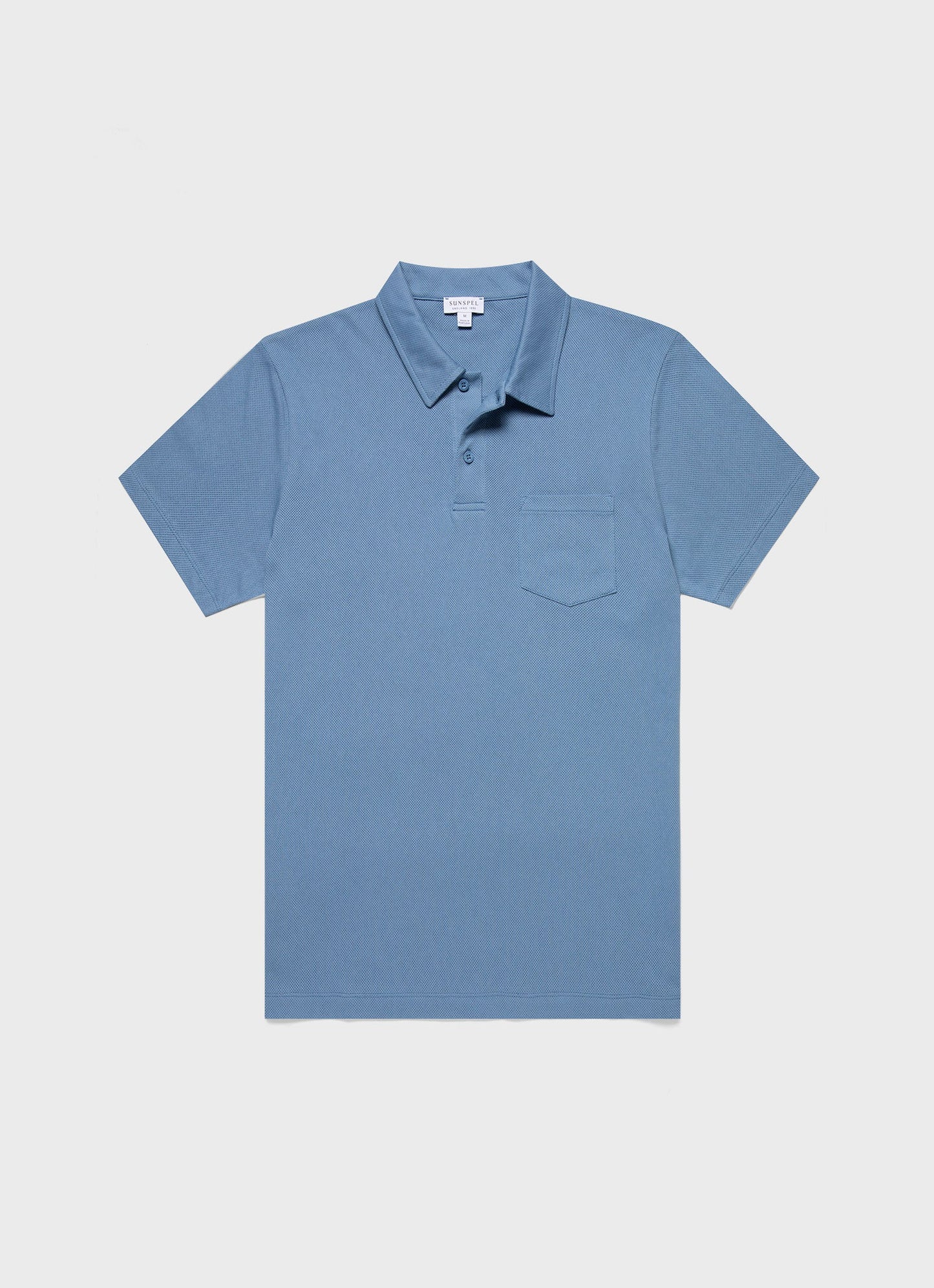 Mens Riviera Polo Shirt In Como Blue Mpol1026 Buvp