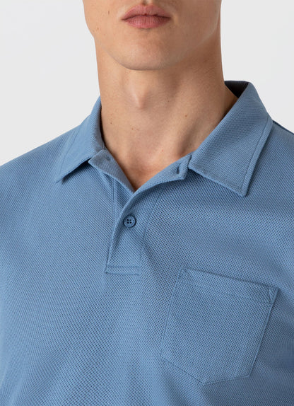 Mens Riviera Polo Shirt In Como Blue Mpol1026 Buvp