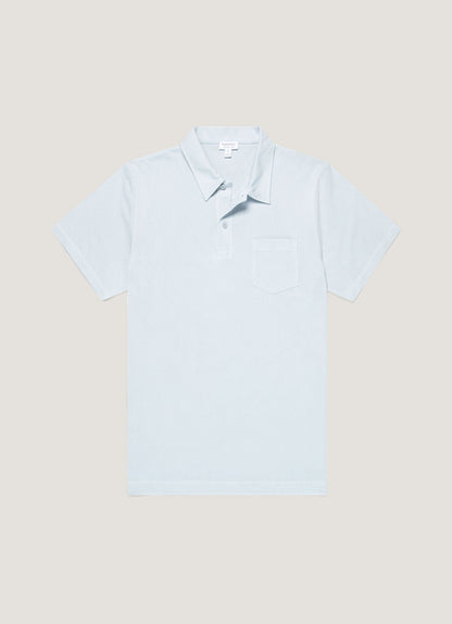 Men's Riviera Polo Shirt in Pastel Blue