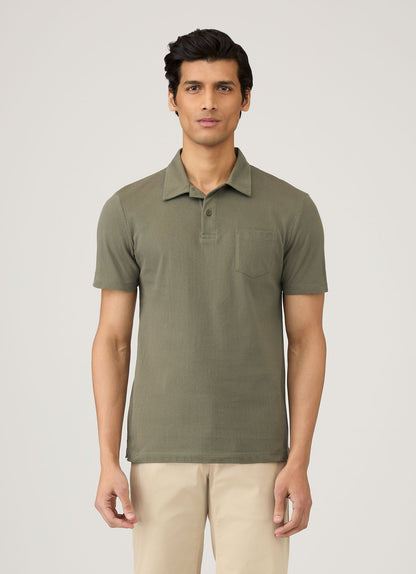 Mens Riviera Polo Shirt In Khaki Mpol1026 Gngy