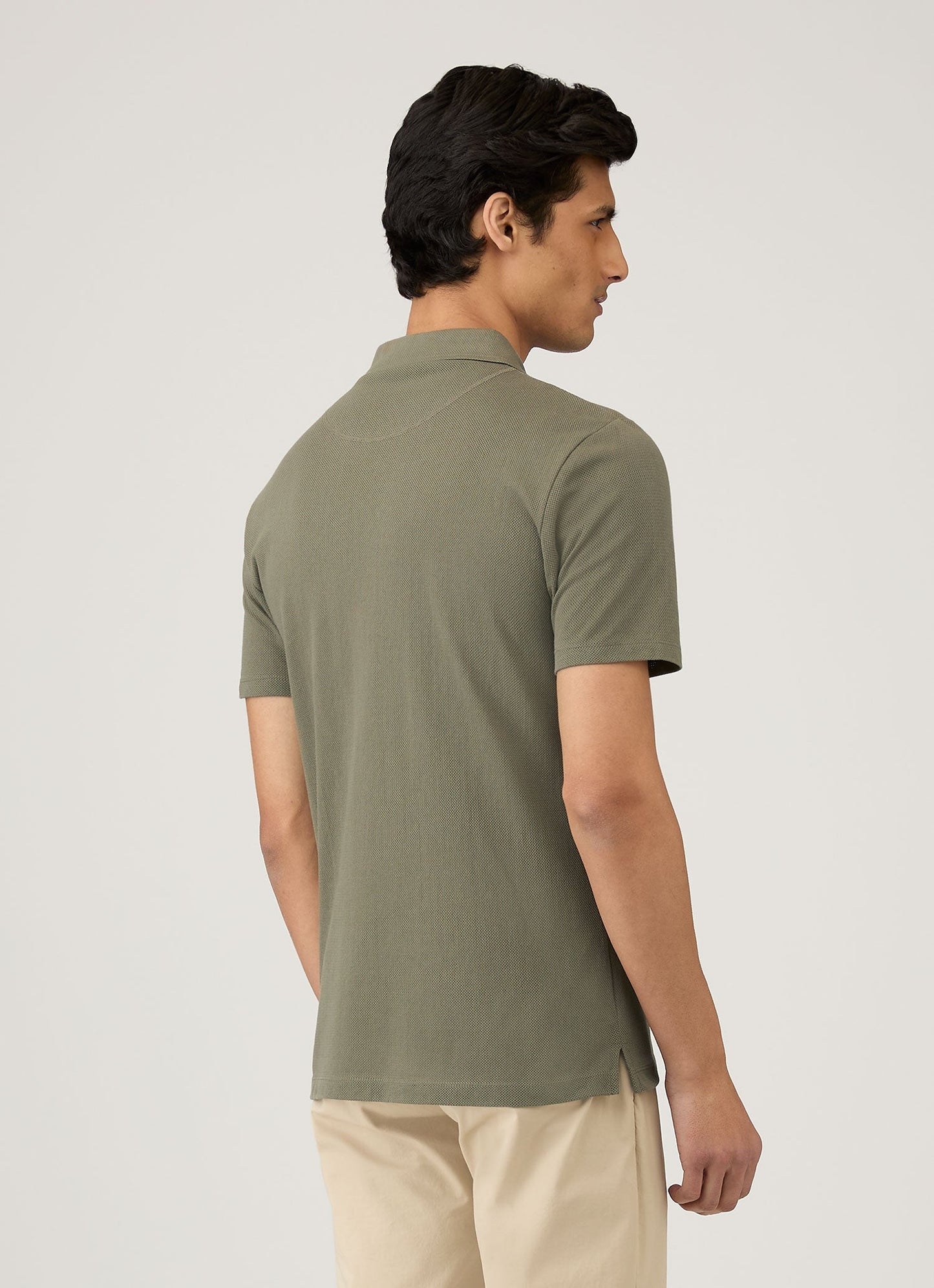 Mens Riviera Polo Shirt In Khaki Mpol1026 Gngy