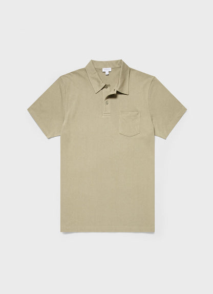 Mens Riviera Polo Shirt In Pale Khaki Mpol1026 Gngz
