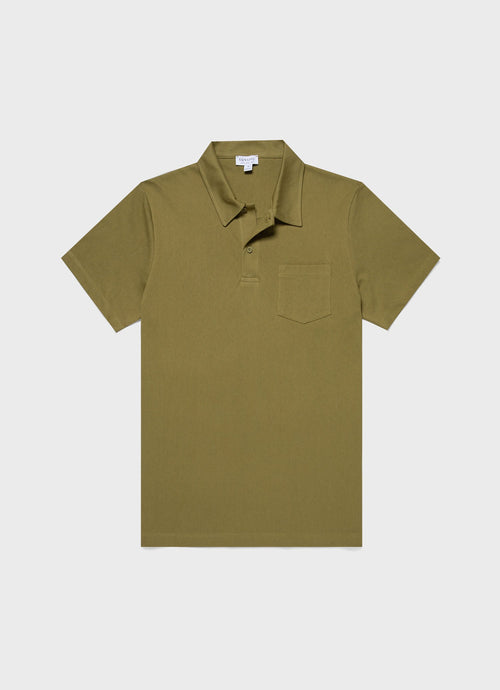 Mens Riviera Polo Shirt In Matcha Green Mpol1026 Gnif