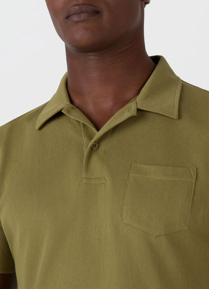 Mens Riviera Polo Shirt In Matcha Green Mpol1026 Gnif