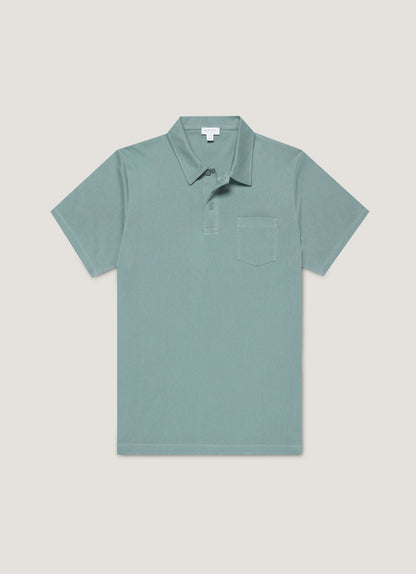 Mens Riviera Polo Shirt In Steel Green Mpol1026 Gniu