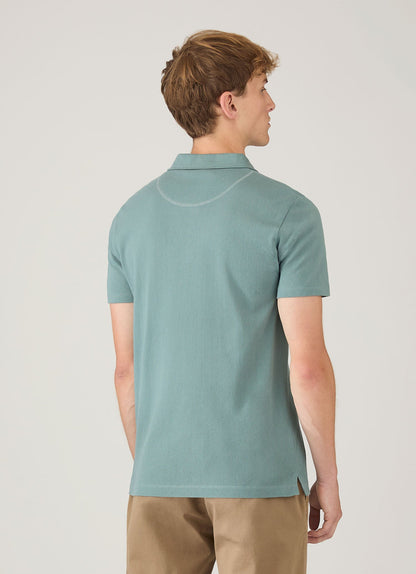 Mens Riviera Polo Shirt In Steel Green Mpol1026 Gniu