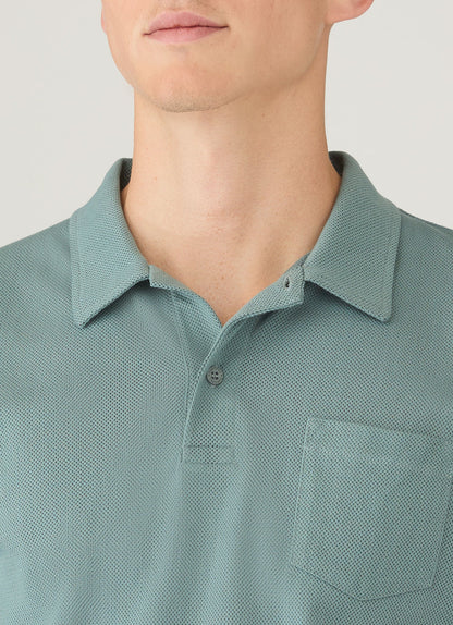 Mens Riviera Polo Shirt In Steel Green Mpol1026 Gniu