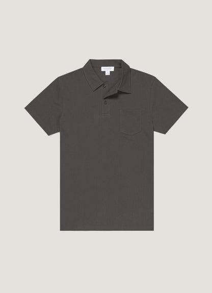 Mens Short Sleeve Riviera Polo Charcoal Mpol1026