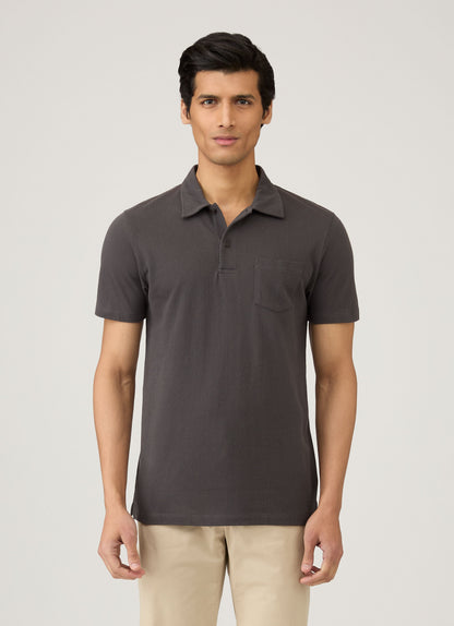 Mens Short Sleeve Riviera Polo Charcoal Mpol1026
