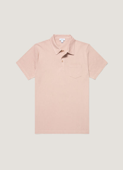 Mens Riviera Polo Shirt In Pale Pink Mpol1026 Pkbj