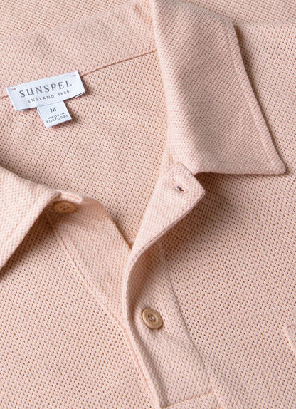 Mens Riviera Polo Shirt In Pale Pink Mpol1026 Pkbj