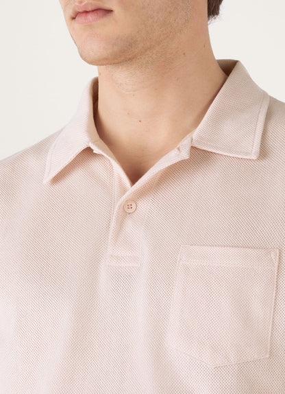 Mens Riviera Polo Shirt In Pastel Pink Mpol1026 Pkbl