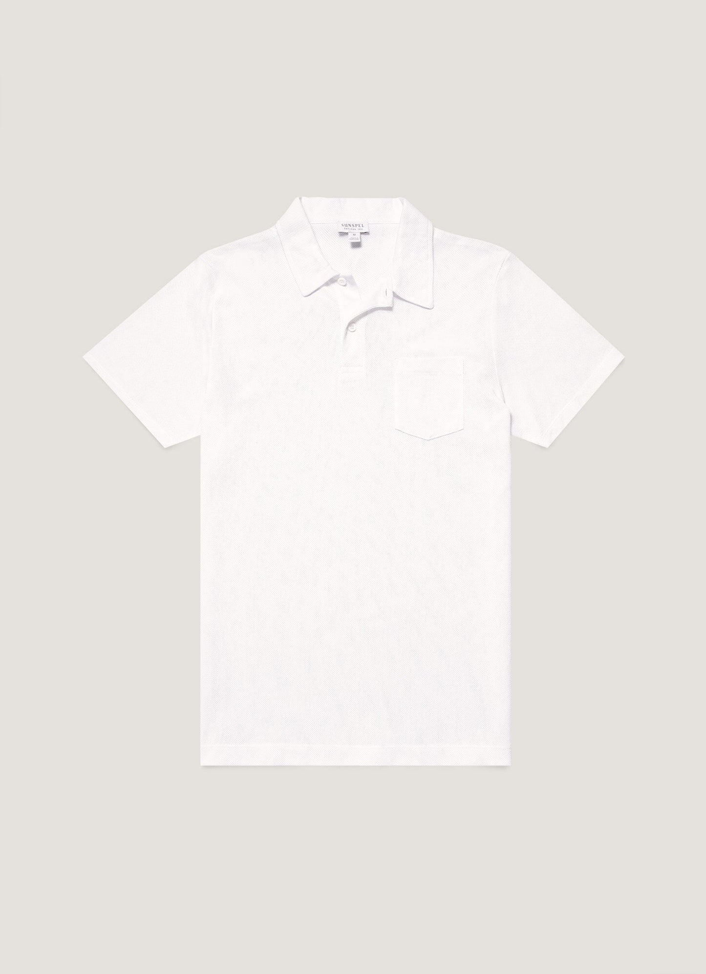 Mens Cotton Riviera Polo Shirt White Mpol1026