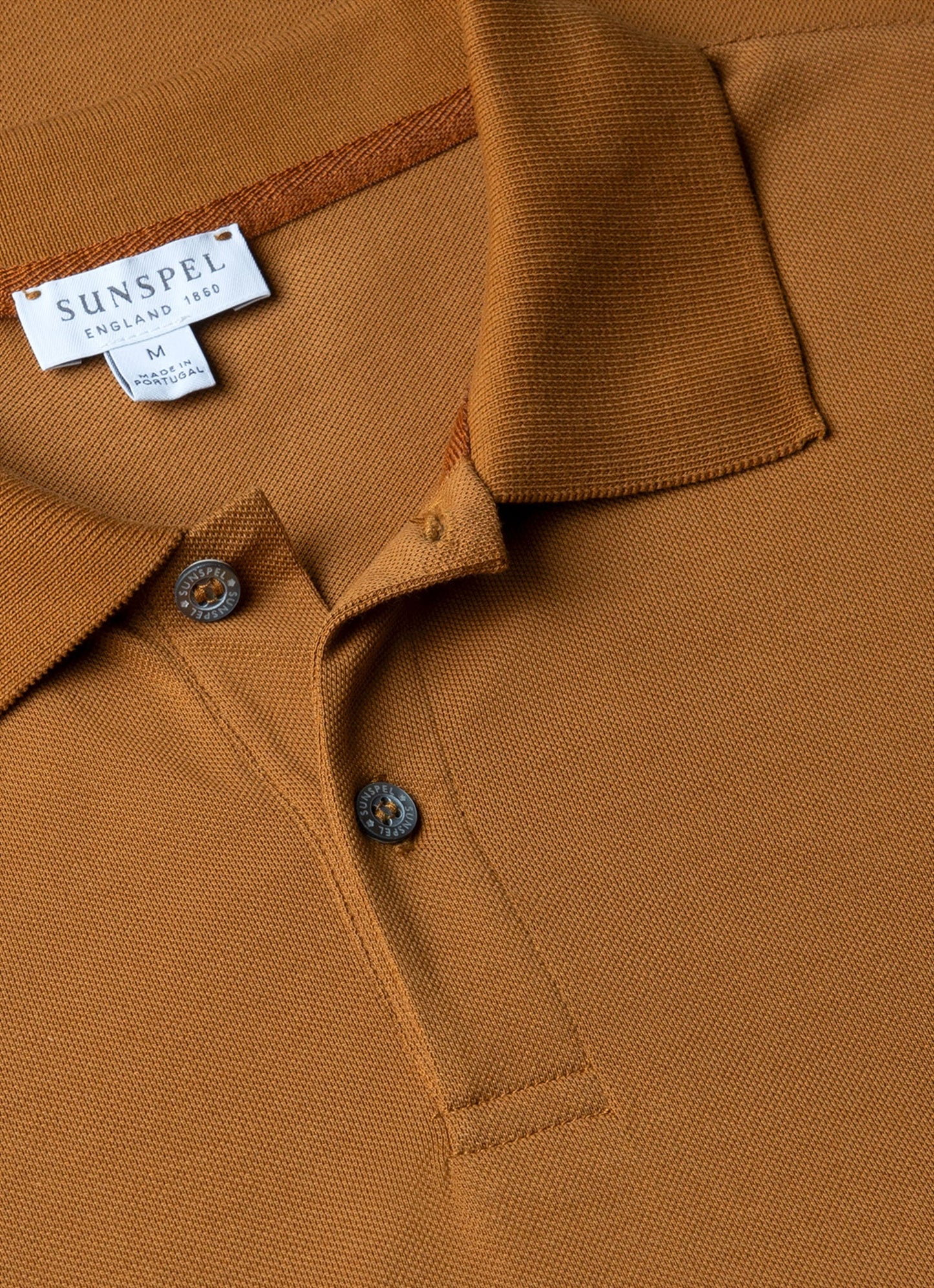 Mens Pique Polo Shirt In Golden Brown Mpol1028 Brfo