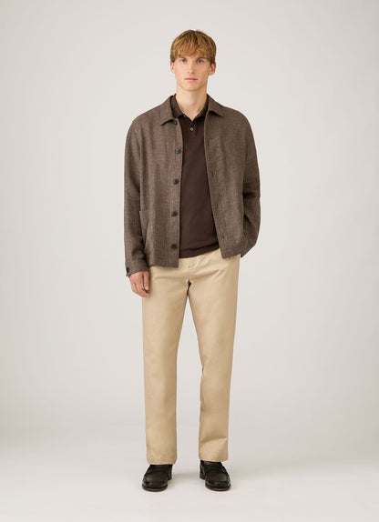 Mens Pique Polo Shirt In Dark Chocolate Mpol1028 Brgs