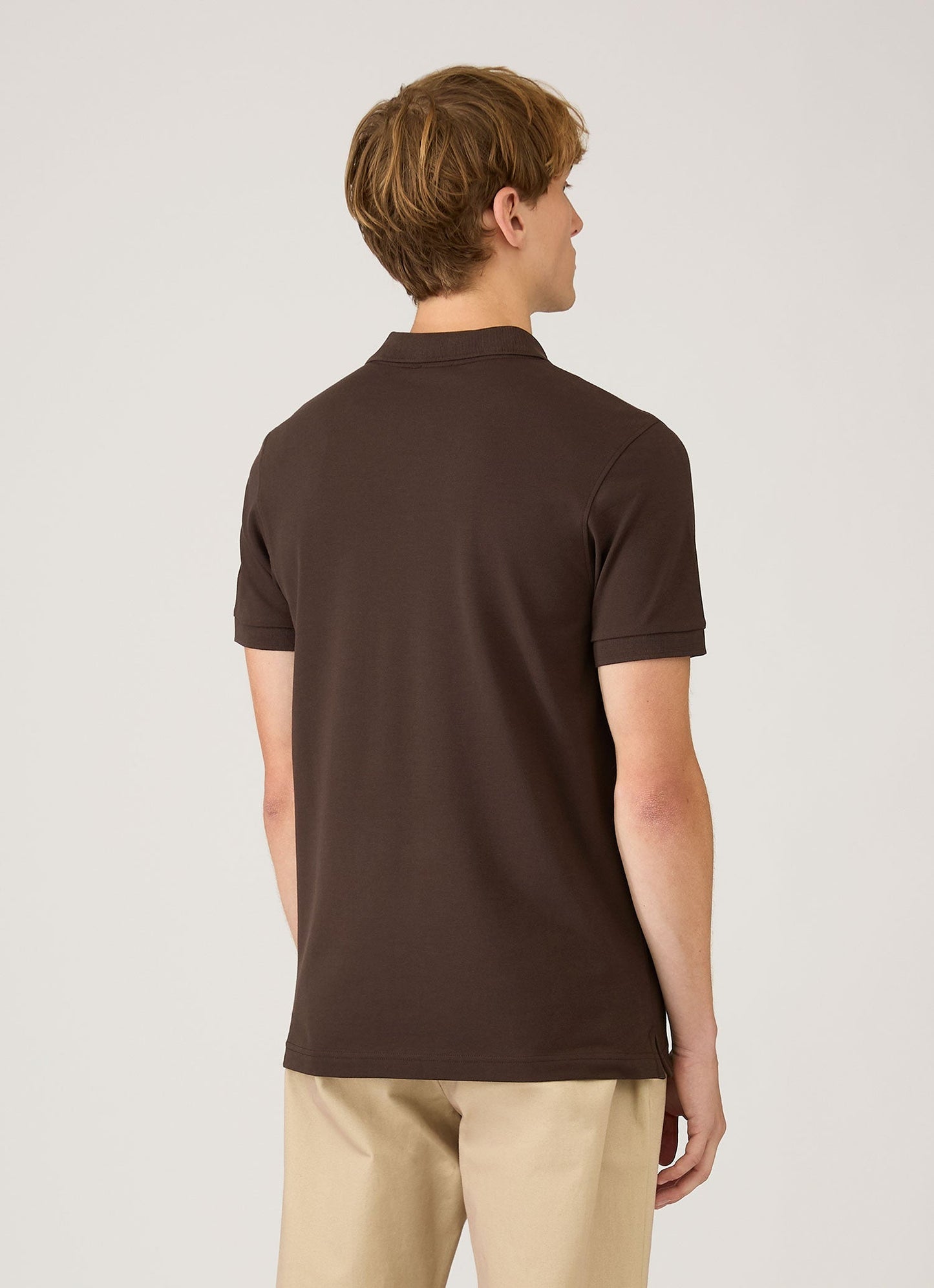 Mens Pique Polo Shirt In Dark Chocolate Mpol1028 Brgs