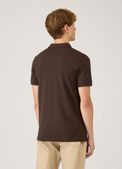 Mens Pique Polo Shirt In Dark Chocolate Mpol1028 Brgs