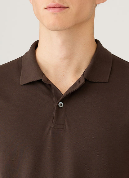 Mens Pique Polo Shirt In Dark Chocolate Mpol1028 Brgs