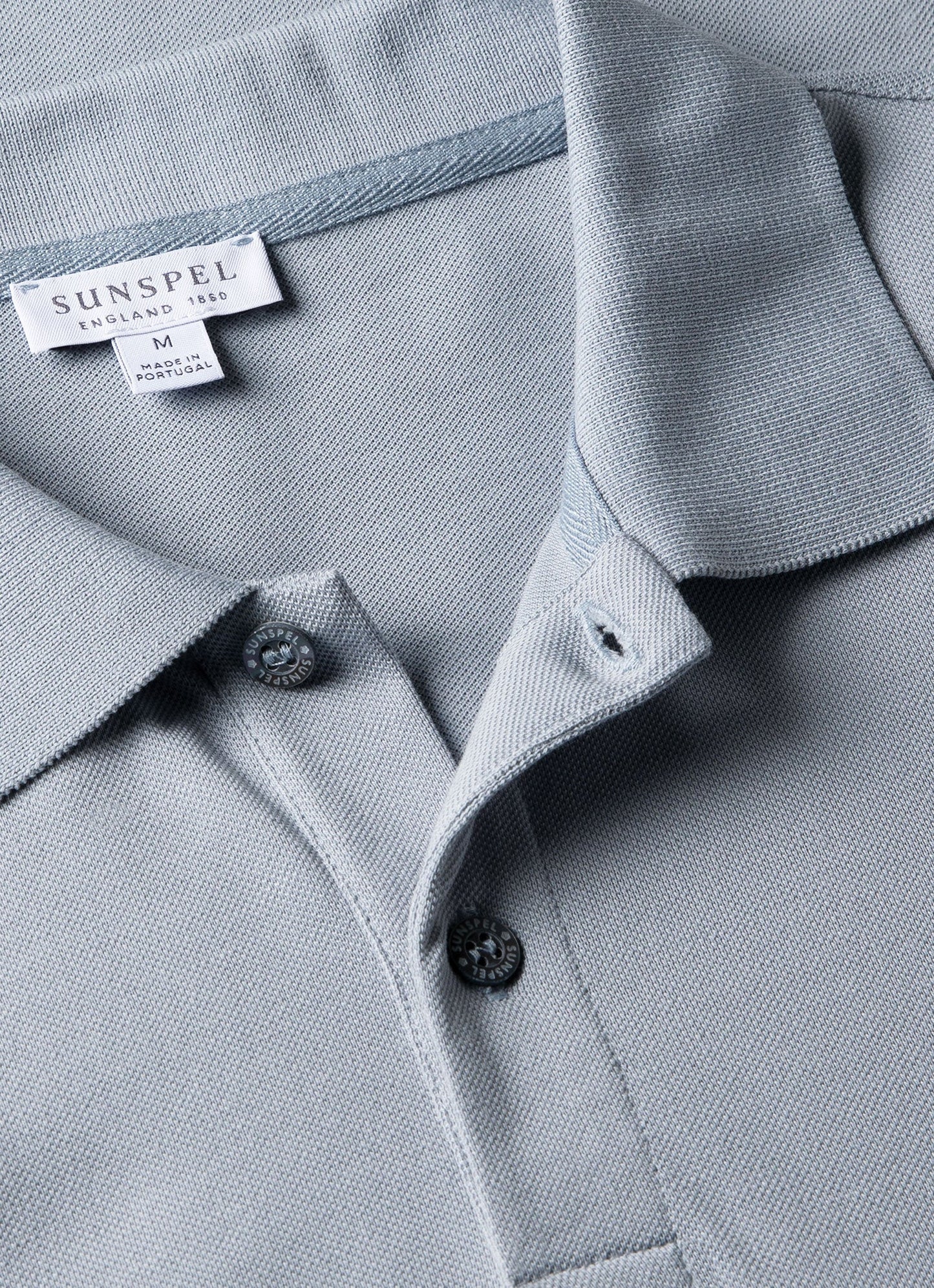 Mens Pique Polo Shirt In Smoke Blue Mpol1028 Buvc