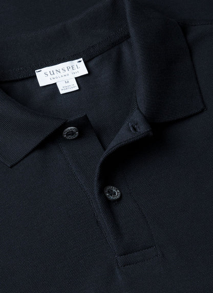 Mens Pique Polo Shirt In Midnight Navy Mpol1028 Buvn