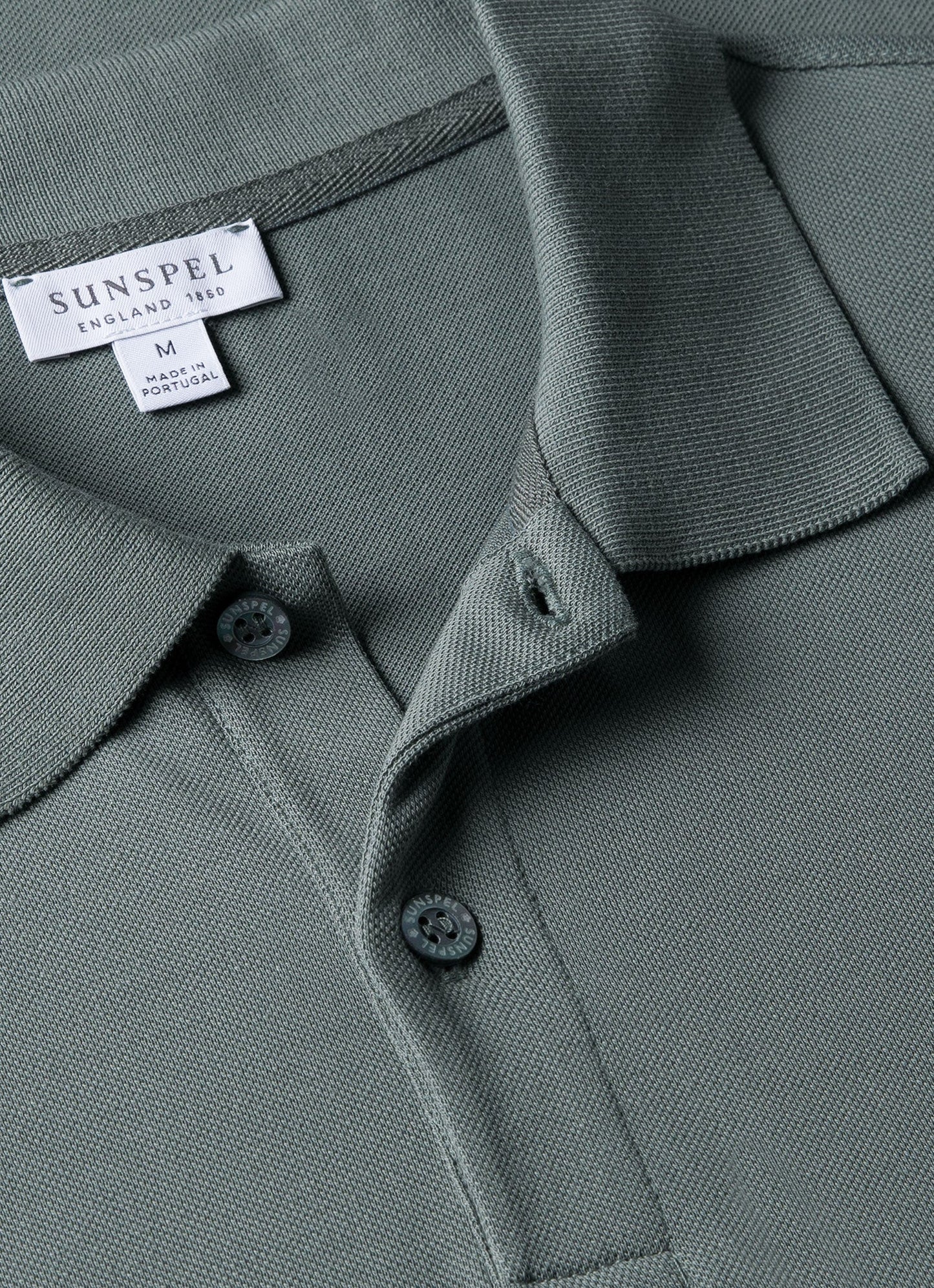 Mens Pique Polo Shirt In Smoke Green Mpol1028 Gnhp