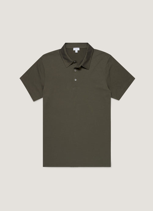 Men's Classic Jersey Polo Shirt in Dark Green