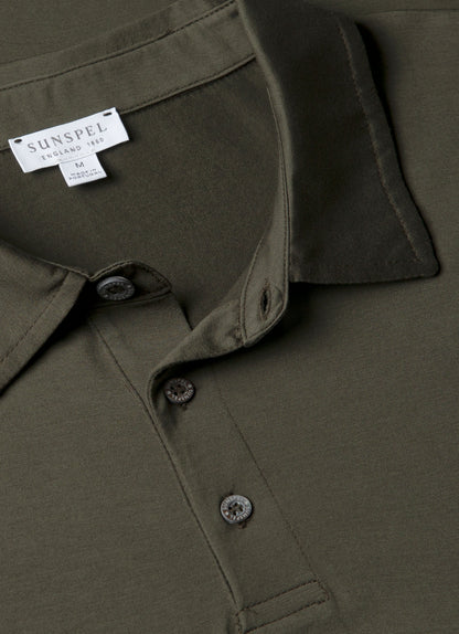 Men's Classic Jersey Polo Shirt in Dark Green