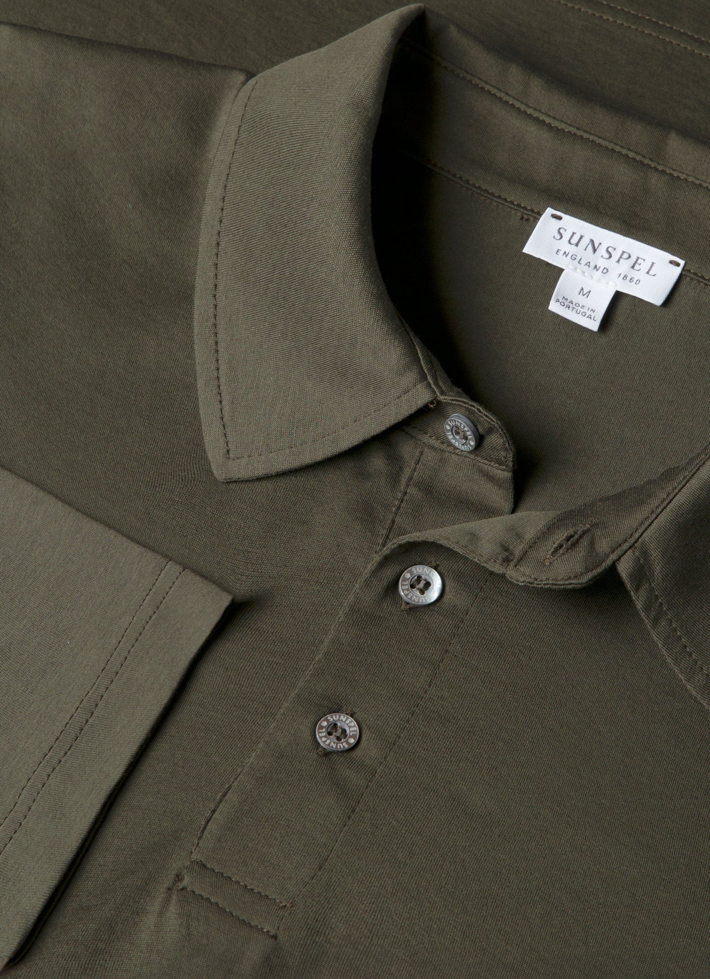 Mens Long Sleeve Classic Jersey Polo Shirt In Dark Green Mpol1054 Gnin