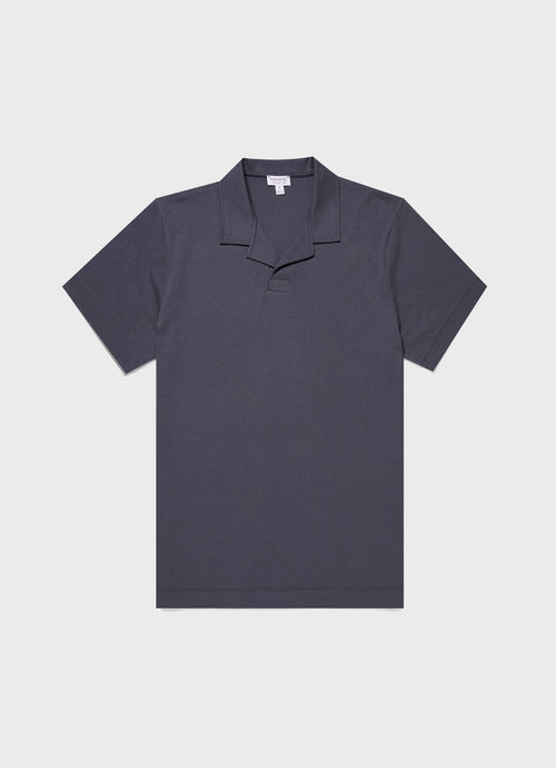 Mens Heavyweight Polo Shirt In Slate Blue Mpol1071 Buua
