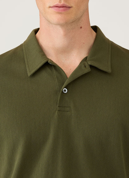 Mens Regular Fit Riviera Polo Shirt In Deep Olive Mpol1076 Gniz
