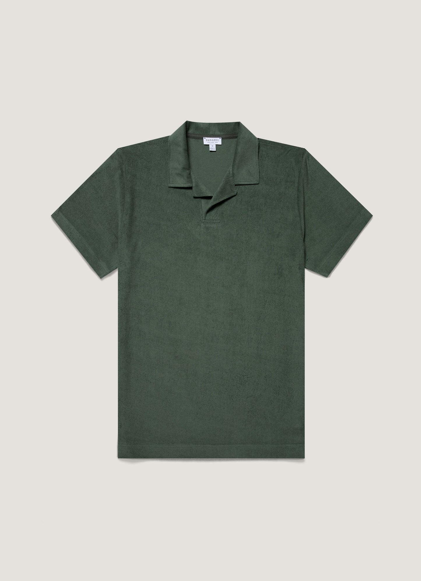 Mens Towelling Polo Shirt In Dusk Green Mpol1574 Gnij