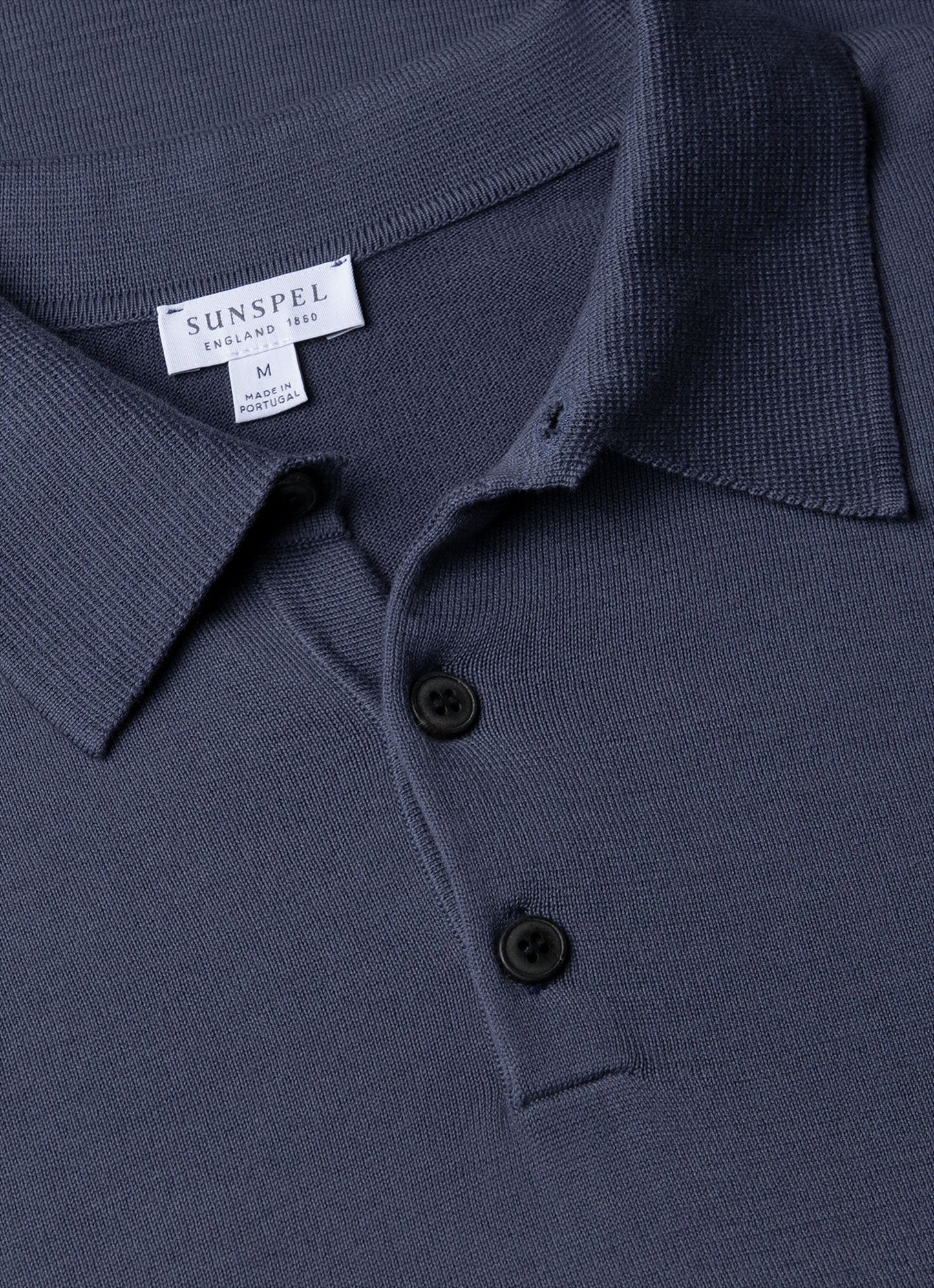 Mens Sea Island Cotton Polo Shirt In Slate Blue Mpol8090 Buua