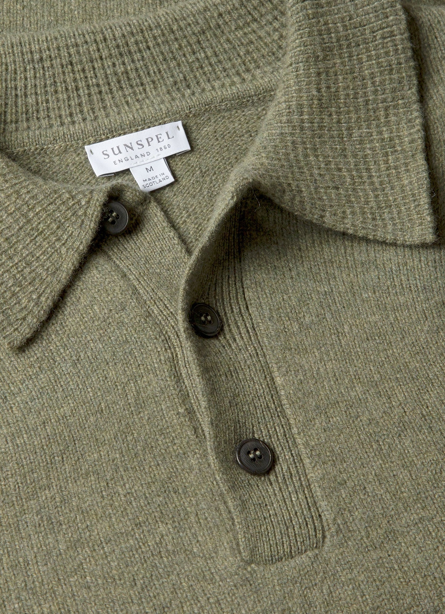 Mens Lambswool Polo Shirt In Sea Moss Mpol8188 Gnim
