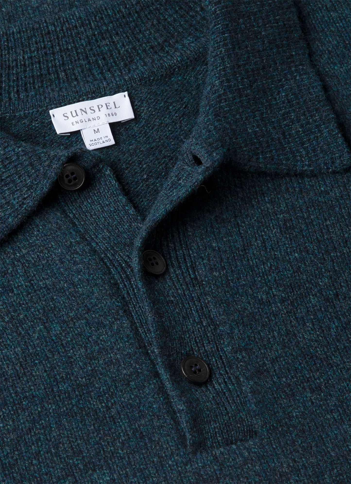 Mens Lambswool Polo Shirt In Dark Petrol Twist Mpol8188 Gniv