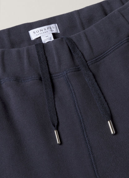 Mens Cotton Loopback Shorts In Navy