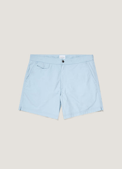 Mens Upcycled Marine Plastic Tailored Swim Short In Light Blue