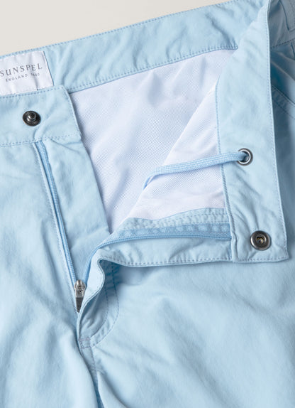 Mens Upcycled Marine Plastic Tailored Swim Short In Light Blue