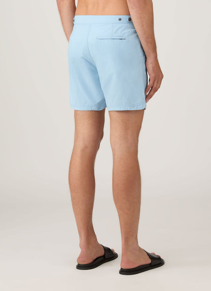 Mens Upcycled Marine Plastic Tailored Swim Short In Light Blue
