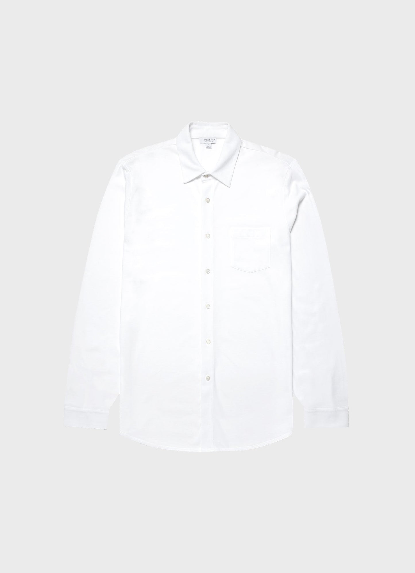 Mens Pima Pique Shirt In White