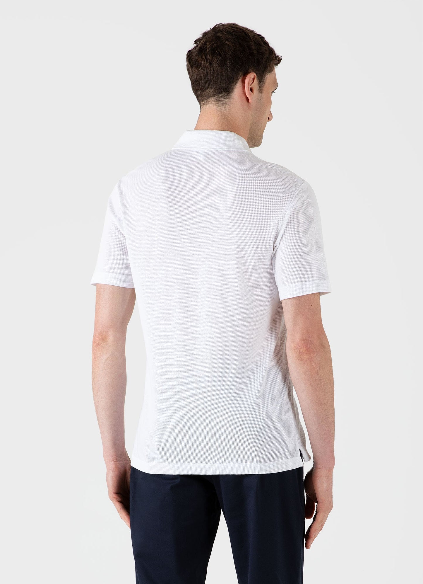 Mens Cotton Riviera Camp Collar Shirt In White
