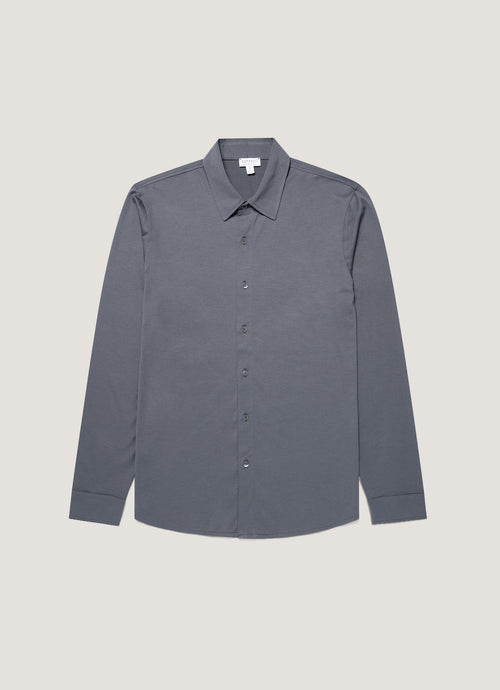 Mens Classic Jersey Shirt In Slate Blue Msht2047 Buua