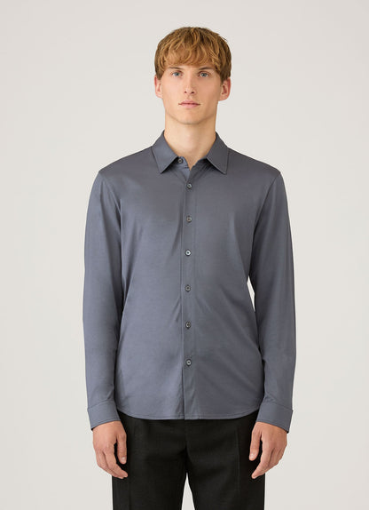 Mens Classic Jersey Shirt In Slate Blue Msht2047 Buua