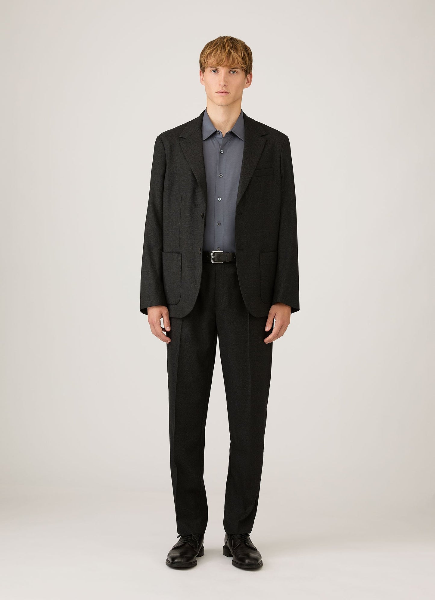 Mens Classic Jersey Shirt In Slate Blue Msht2047 Buua