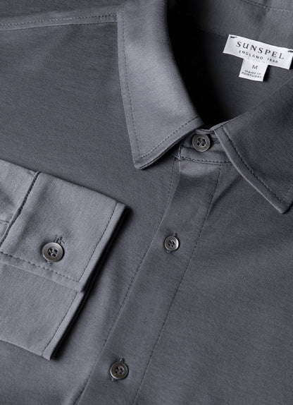 Mens Classic Jersey Shirt In Slate Blue Msht2047 Buua