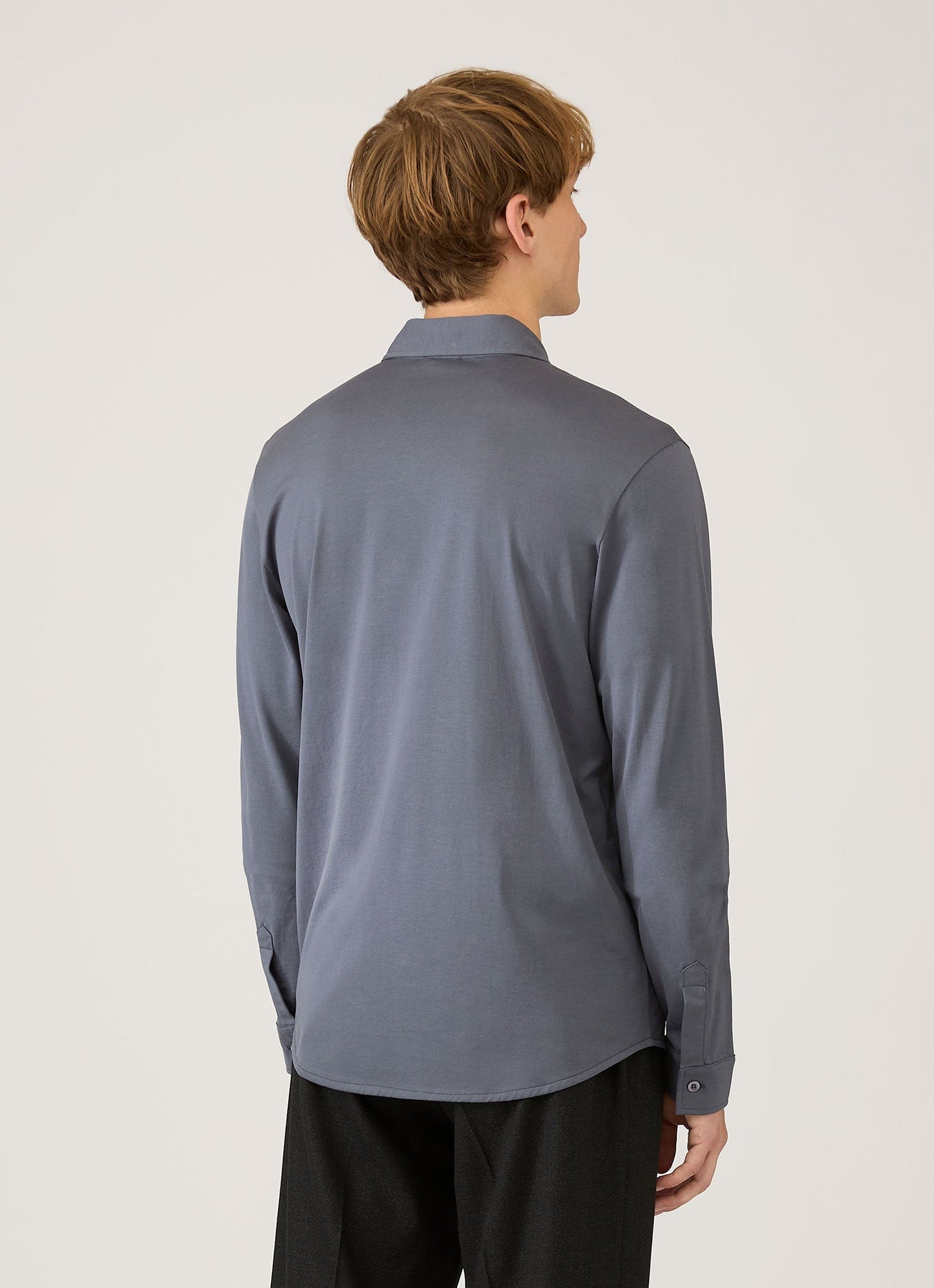 Mens Classic Jersey Shirt In Slate Blue Msht2047 Buua
