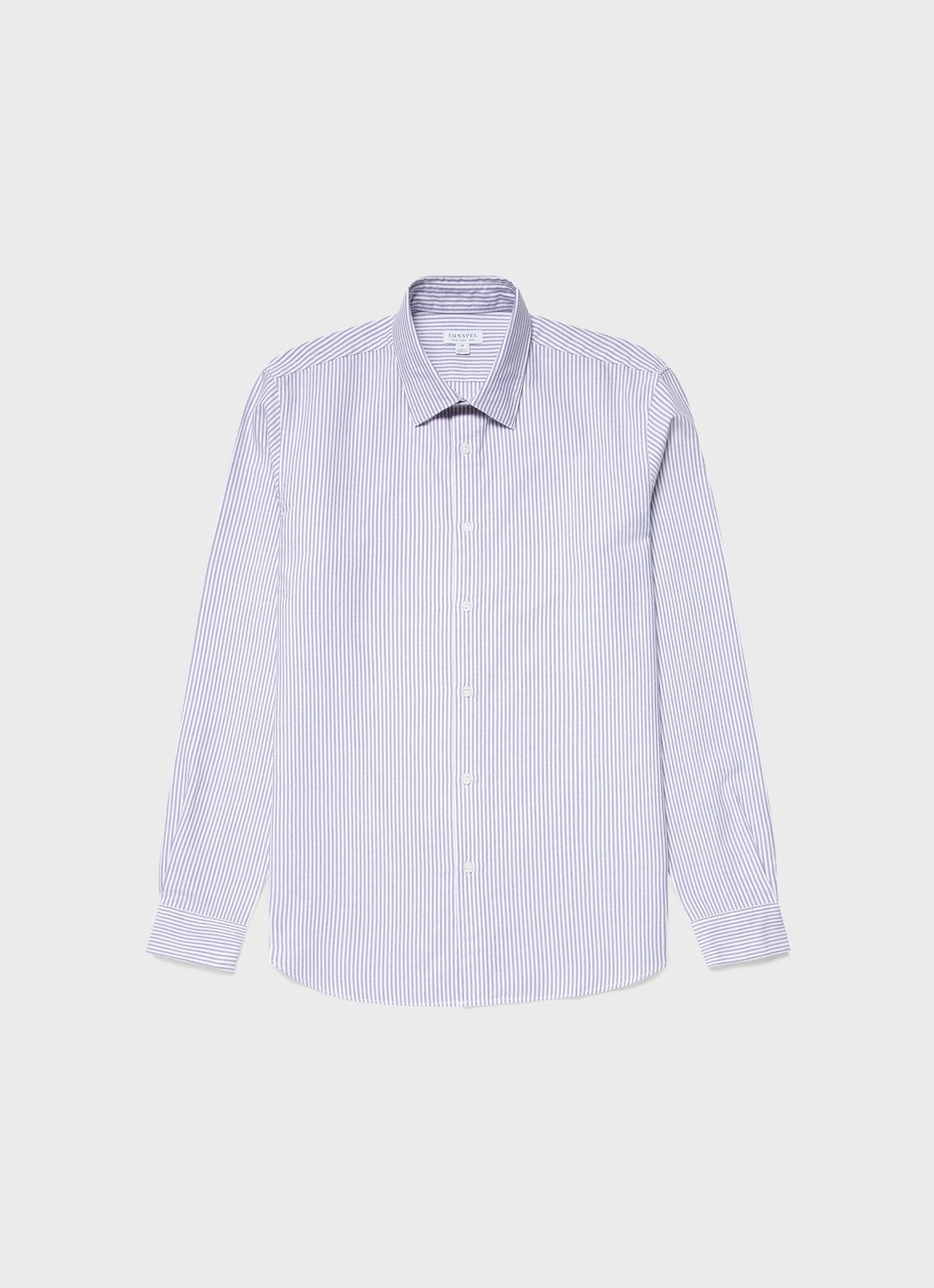 Men S Oxford Stripe Shirt In White Navy Oxford Stripe Msht2060 Stkt